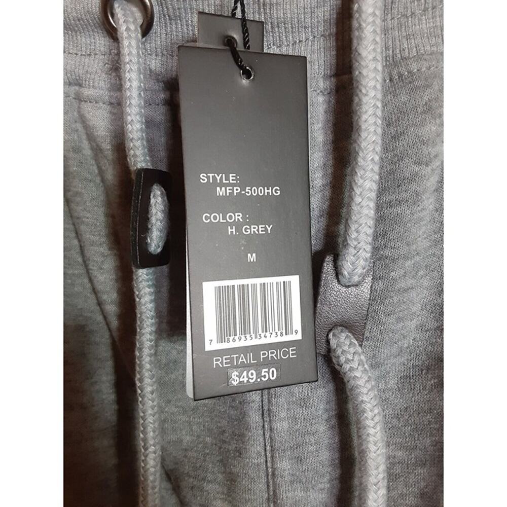 Galaxy by Harvic Mens M Gray Pants Basic Stretch Polyester Slim Fit Joggers NWT - Picture 4 of 8